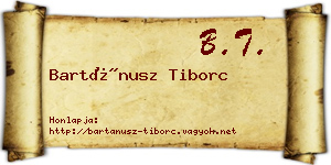 Bartánusz Tiborc névjegykártya
